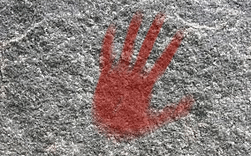 Отпечаток руки Первобытного человека